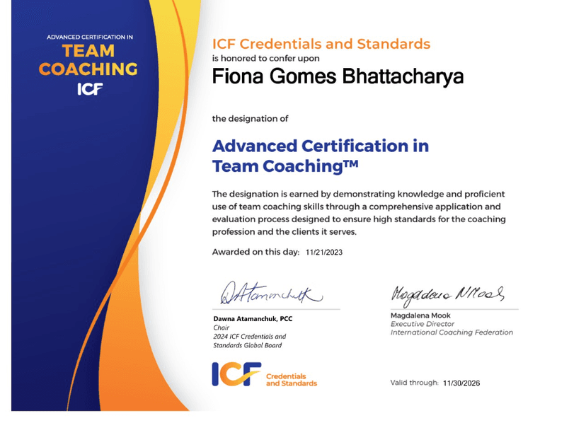 ICF Advanced Team Coach (ACTC)